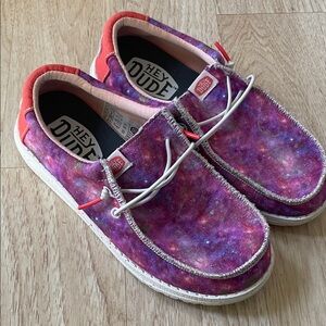 Hey Dude Kids' Galaxy Purple Sneakers